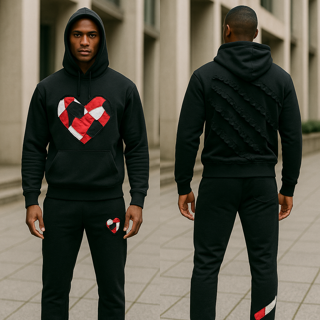 Frayed sweatsuit