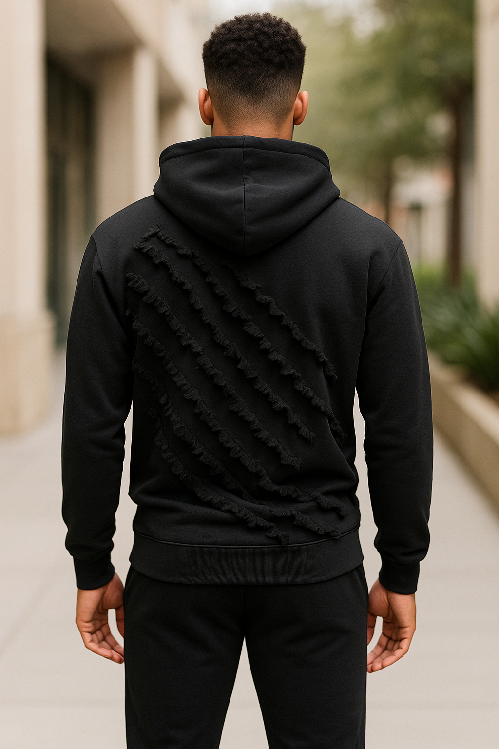 Frayed sweatsuit